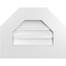 Ekena Millwork Octagonal Top Surface Mount PVC Gable Vent: Functional, w/ 3-1/2"W x 1"P Standard Frame, 18"W x 14"H GVPOT18X1401SF - alternate 1